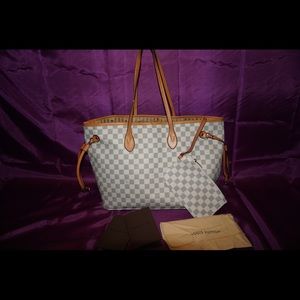 Louis Vuitton Neverfull Damier Azur w/ Potchette